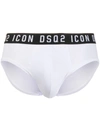 Dsquared2 Logo-tape Elasticated Briefs In White