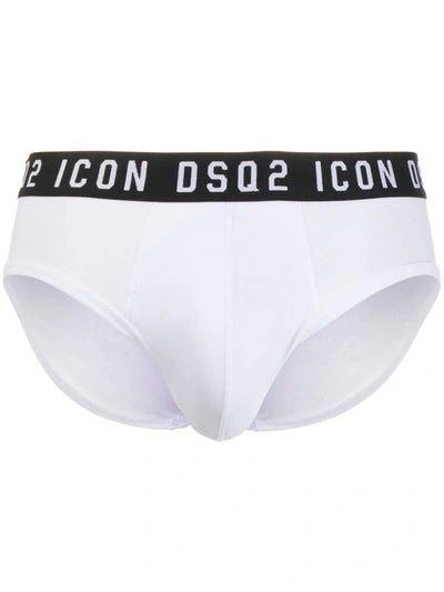 Dsquared2 Logo腰边三角裤 In White