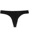 Eres Jamais Cutout Stretch-cotton Jersey Thong In Black