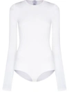 Wolford Memphis Long-sleeved Bodysuit In White