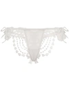 Belle Et Bon Bon Bisoux Lace-detail Thong In White
