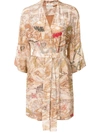 CHUFY UROS EMBROIDERED SHORT ROBE