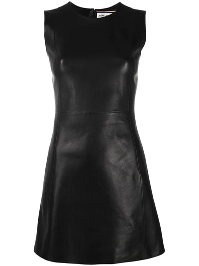 Saint Laurent Sleeveless Mini Dress In Black