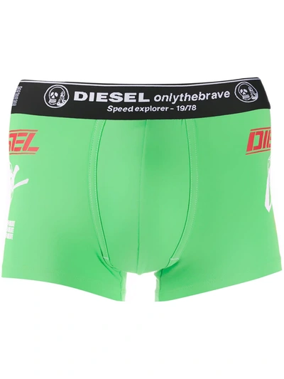 Diesel From The Deep Print Boxers In Green