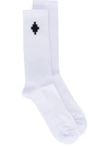 Marcelo Burlon County Of Milan Jacquard Cross Logo Socks In White