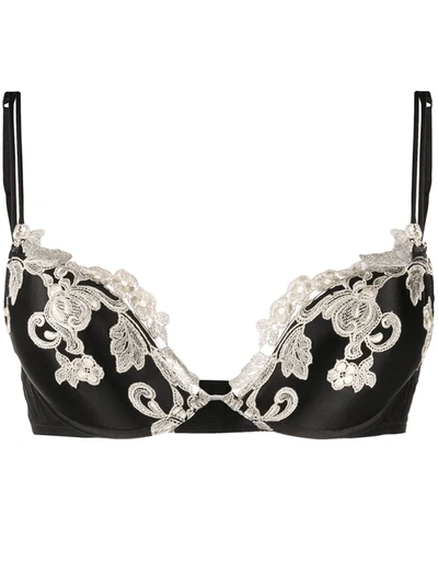 La Perla Maison Lace-trim Underwire Bra In Black Ivory