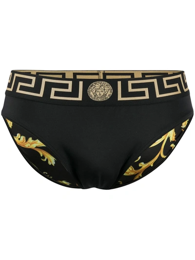 Versace Mens Black Polyester Trunks