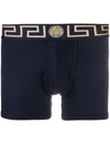 Versace Greca Border Boxer Briefs In Black