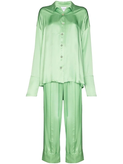 Sleeper Two-piece Pajama Set In Green