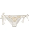 GILDA & PEARL REVERIE SIDE-TIE LACE AND SATIN BRIEFS