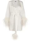 Gilda & Pearl Esme Short Satin Robe In White