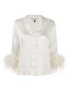 Gilda & Pearl Esme Stretch-satin Pyjama Shirt In White