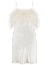 Gilda & Pearl Camille Satin Slip Dress In White
