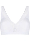 Hanro White Lace-trimmed Soft-cup Bra In White
