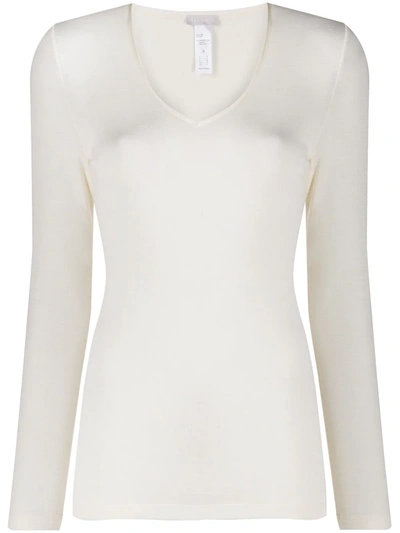 Hanro Long Sleeved T-shirt In White