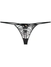 VERSACE FLORAL LACE THONG