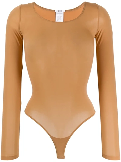 Wolford Buenos Aires Caramel Bodysuit In Nude