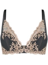 Wacoal Embrace Lace Stretch-lace Plunge Underwired Bra In Grey