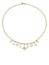 SYDNEY EVAN 14KT YELLOW GOLD DIAMOND STARS AND PLANETS CHARM NECKLACE