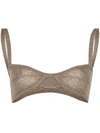 Khaite Eda Knitted Cashmere Bralette In Neutrals