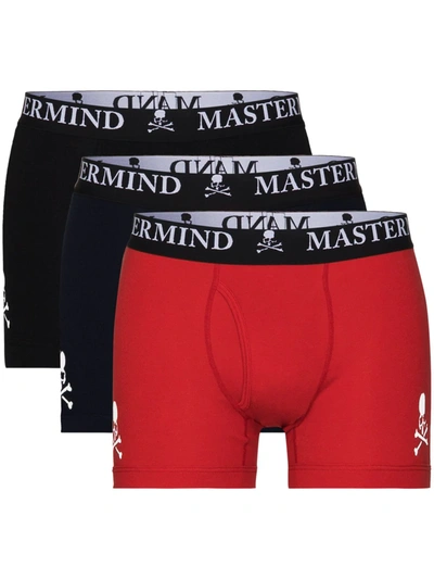Mastermind Japan Logo-band Three-set Boxer Shorts In Black