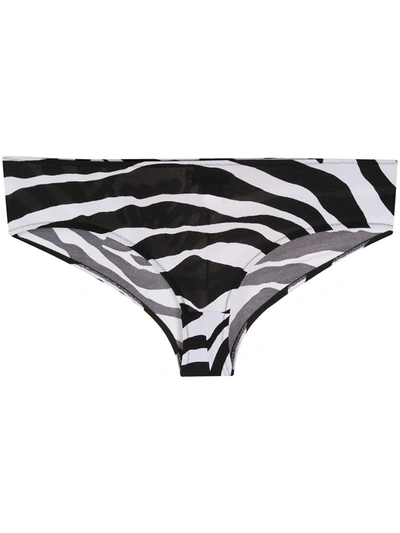 Dolce & Gabbana Zebra Stripe Briefs In Black