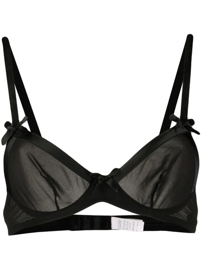 Dolce & Gabbana Dolce&gabbana Bow Detailed Bra In Black