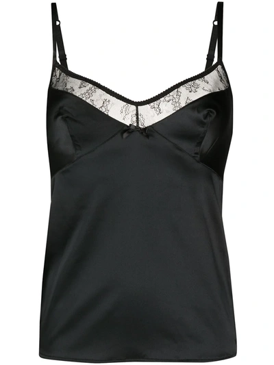 Dolce & Gabbana Lace Trim Camisole In Black