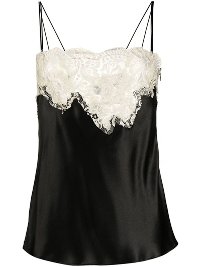 Dolce & Gabbana Contrast Lace Camisole In Black