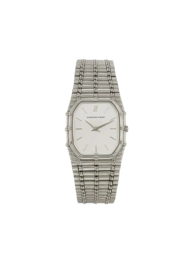 Pre-owned Audemars Piguet 1980  Rectangular 28mm In White