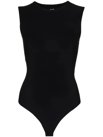 Alix Nyc Womens Black Lenox Sleeveless Stretch-jersey Body L In Schwarz