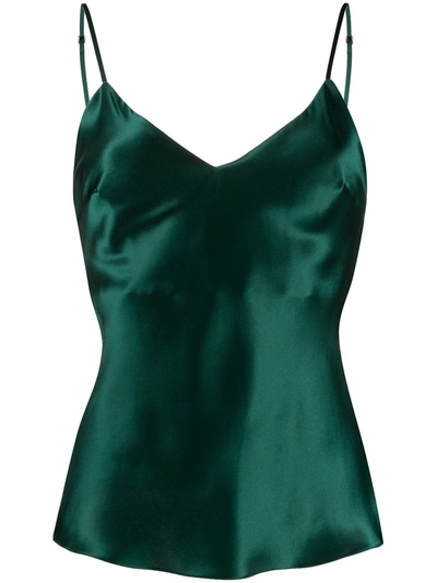 Gilda & Pearl Sophia Silk Top In Green