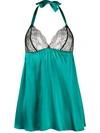 Gilda & Pearl Eva Silk Babydoll In Green