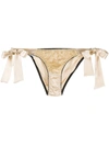 Gilda & Pearl Harlow Gold Lace Tie-side Knicker In Neutrals