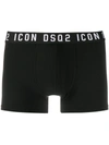 Dsquared2 Contrasting Logo Boxers In Black