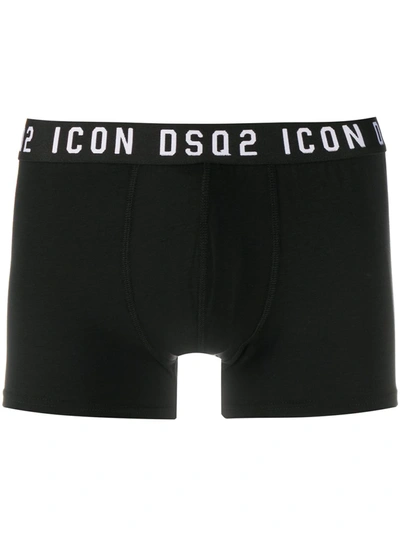 Dsquared2 黑色“icon”平角内裤 In Black