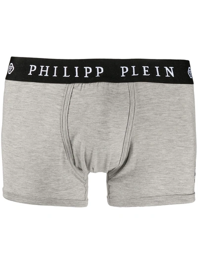 Philipp Plein Tm Logo裤腰四角裤 In Grey