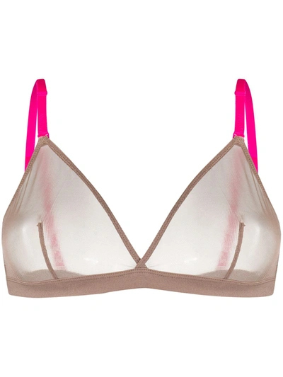 Maison Close Mesh Soft-cup Bra In Neutrals