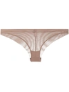 Maison Close Sheer Low-rise Briefs In Neutrals