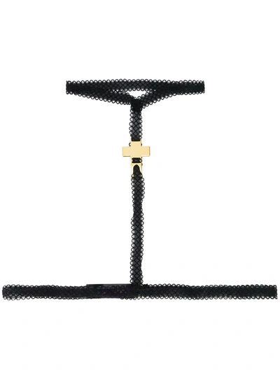 Maison Close Collar Harness In Black