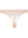 Maison Close Mesh Thong In Neutrals