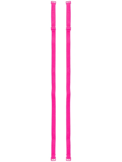Maison Close Signature Logo Shoulder Straps In Pink