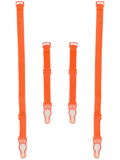 Maison Close Signature Logo Suspender Straps In Orange