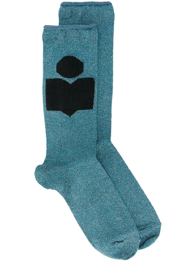 Isabel Marant Cupro Socks In Blue