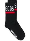 Gcds Logo Printed Socks In Black