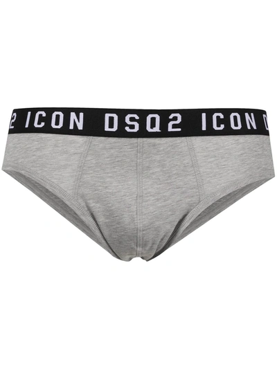 Dsquared2 Icon 腰边三角裤 In Grey