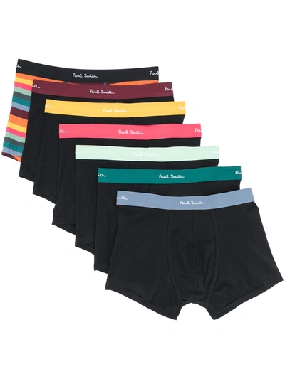 Paul Smith Logo Waistband Boxer Set In Black