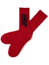 Stadium Goods Embroidered Logo Socks In Red