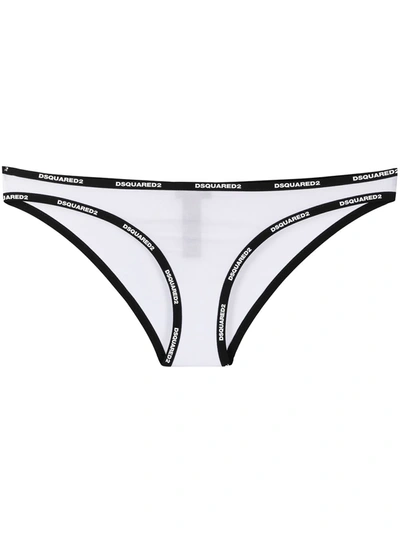 Dsquared2 Logo Brand Briefs In White