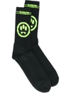 Barrow Cotton Socks With Contrasting Logo In Black